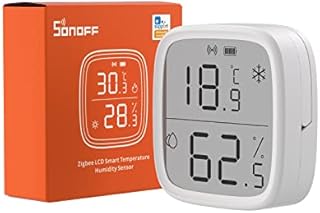 SONOFF SNZB-02D ZigBee Mini czujnik temperatury i wilgotności termometr wewnętrzny higrometr wyświetlacz LCD kompatybilny z Alexa/Google Home