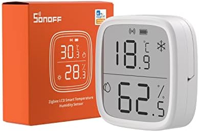 SONOFF SNZB-02D ZigBee Mini czujnik temperatury i wilgotności termometr wewnętrzny higrometr wyświetlacz LCD kompatybilny z Alexa/Google Home