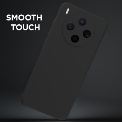 Image of Outlouders Back Cover for Vivo X300 5G | Camera Protection | Durable Soft Matte Silicone Bumper Case (Black)