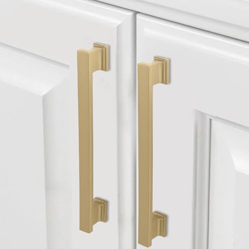 COTYKILEY 10 Pack 6-1/4 Inch(160mm) Champagne Bronze Cabinet Handles Gold Kitchen Cabinet Pulls Cabinet Door Handles Kitchen Cabinet Hardware by COTYKILEY - Used condition - Image 3