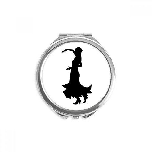 Miroir de poche performance danse folklorique compact rond et multicolore