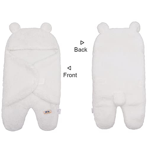 Image of BlueSnail Newborn Receiving Blanket Baby Sleeping Wrap Swaddle(0-3M, 8-13lbs,Cream)