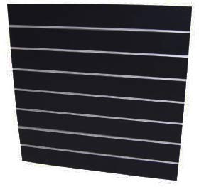  arredoterminal one Kit 2 Pannelli DOGATI 120X120 CM Passo 15 CM Completo di Inserti in Alluminio per Cabina Armadio, Guardaroba, ARREDO Negozi (Nero)