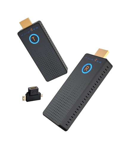 FAIRBEE HDMI sans Fil, True UHD 4K Entrée & 4K Sortie, Émetteur et Récepteur Double Bande 2,4G/5G, Plug&Play, Wireless HDMI pour Streaming Vidéo et Audio...