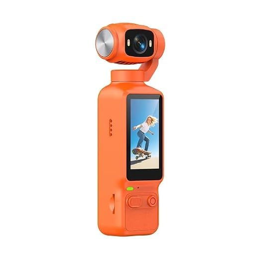 Image of smars Pocket Handheld Camera 4K, Compact and Portable, for Action and Outdoor Use | 3- Axis Stablization | Vlogging Camera for Travel and Content Creation |