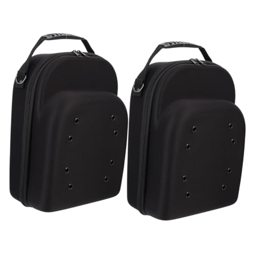 FOMIYES 2pcs Hard Baseball Cap Case Travel Organizer Portable Hat Holder for Baseball Caps Protective Storage Box for Travel and Home Use Compact Design Black
