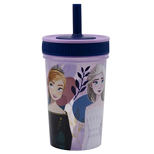 Stor Reusable Cup for Children with Silicone Straw 465 ml | Frozen Trust The Journey