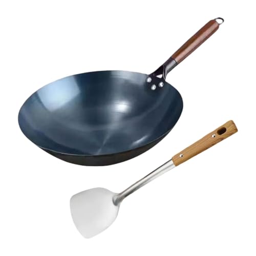 Wok de Hierro Tradicional con Mango de Madera 30 cm miniatura 6