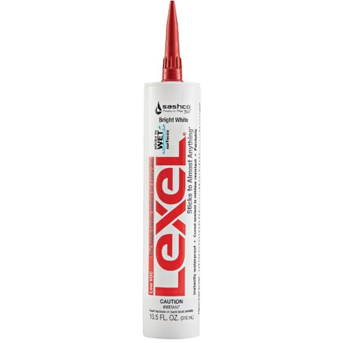 Sashco 13030 10.5oz Sashco Sealants White Lexel Adhesive Caulk...