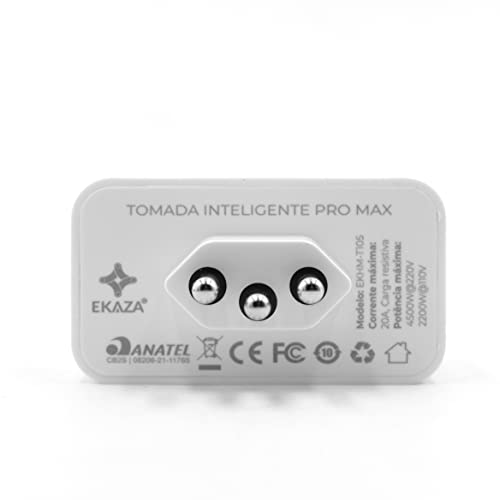 EKAZA, Tomada inteligente 20A, Wi-Fi, compatível com Alexa e google Assistente - T105