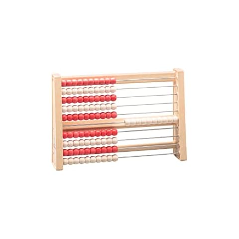 WISSNER aktiv lernen - 100 er Rechenrahmen rot/weiss - RE-Wood Cover