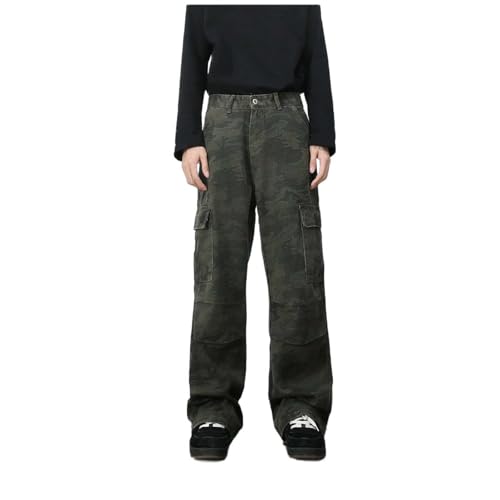 Pantalon cargo camouflage femme à taille élastique confortable