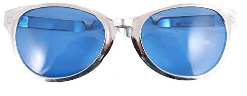 Adults Jumbo Comedy Clown Glasses Sunglasses Specs Fancy Dress Eyewear [Silver]