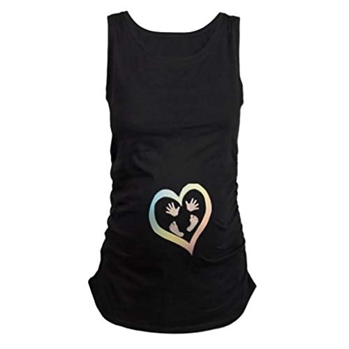 Damen Maternity Lustige Witzige süße Umstandsmode/Umstandsshirt mit Motiv für die Schwangerschaft/T-Shirt Schwangerschaftsshirt Damen Baby in der Tasche Top Oberteil Für Schwangere (S, Schwarz2) Cover