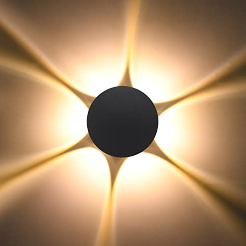 Image of 6Watt Outdoor Light for Wall lamp Elevation Lights for Main Entrance Outdoor Waterproof (IP-65) Light(6 Way Round, Warm White)