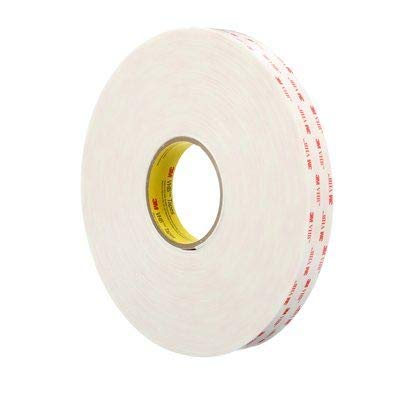 3M VHB Tape 4945 White 1 Inch x 36 Yard 45.0 Mil (1-Roll)