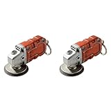 Mini-Multifunktions-Werkzeug-Schlüsselanhänger im Grinder-Design, kreative Grinder-Form Handtaschenanhänger, leichter 2-in-1 Schleifspielzeug-Schlüsselring, perfekt for Technikliebhaber-Orange*2