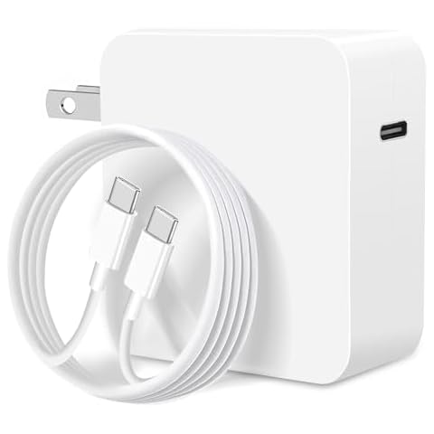 106W Mac Book Pro/Air Charger, USB C Fast Mac Charger Power Adapter Compatible with Mac Book Pro, Mac Book Air, New iPad Pro and All USB C Device,7.2ft USB-C to C Charge Cable Cover