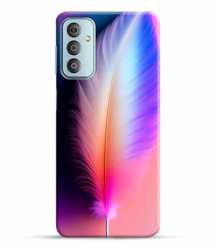 Image of Printed Hard Back Case Cover & Compatible for Samsung Galaxy F23 5G | Samsung M23 5G | Colourful Feather (Multicolor) - D1181