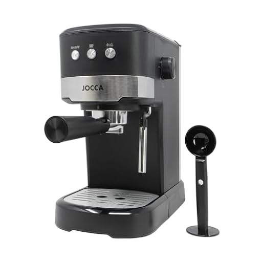 Jocca – Cafetera Espresso 20 Bares con Vaporizador | 1100W | Depósito 1,25L Desmontable | Metal | Color Negro | Preparación de 1 o 2 Tazas | Ya disponible en tu tienda friki favorita! En mundofriki.es!