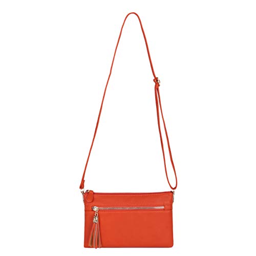 Image of Solene Women's Lightweight Multi Compartment Wristlet Clutch Wallet Crossbody Bag