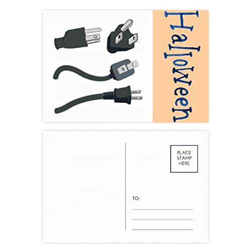 Cartes postales d'Halloween et câble noir pour invitations et fête