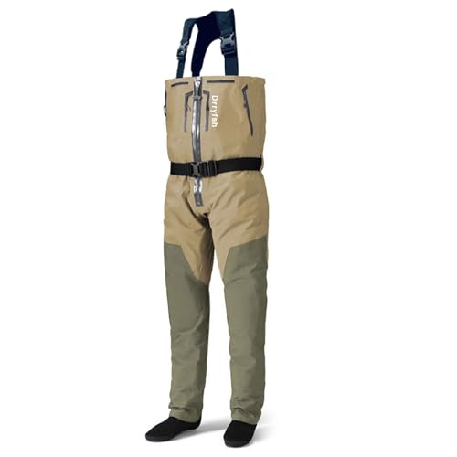 Drryfsh Front Zippered Breathable Chest Waders X-Large