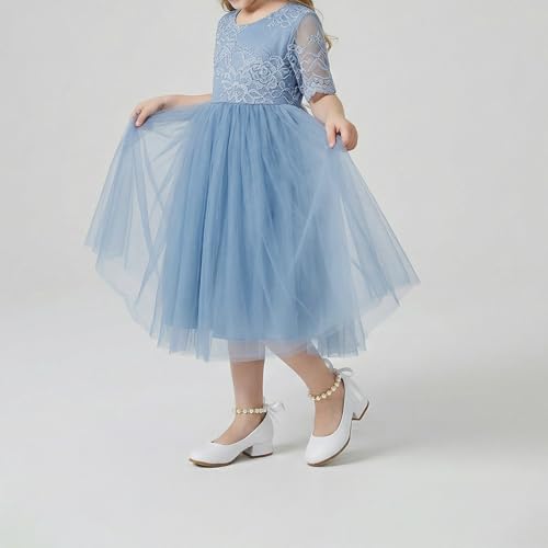 Image of THEE BRON Girls Low Heel Dress Shoes Mary Jane Party Wedding Flower Girl Pumps