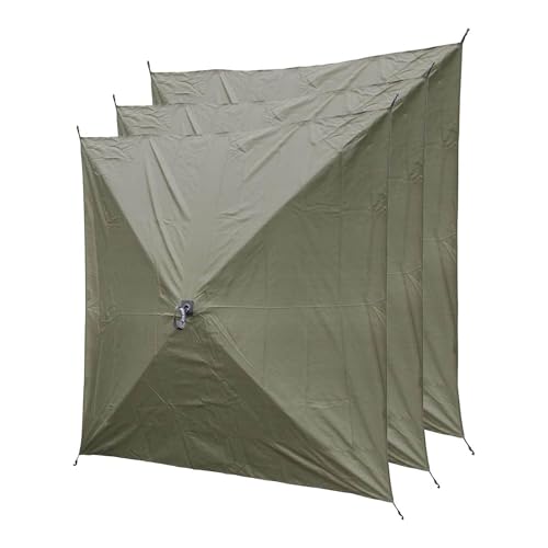 CLAM Quick-Set Wind & Sun Panels – 3 Pack Green Accessory for Escape, Traveler, and Venture Screen Shelters – Durable Pop-Up Tent Sidewalls with Carry Bag – Privacy & Weather Protection Panels
