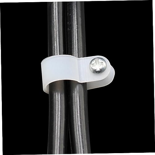 100 piezas de clip para cables bajo escritorio, sujeta cables para oficina y hogar miniatura 7