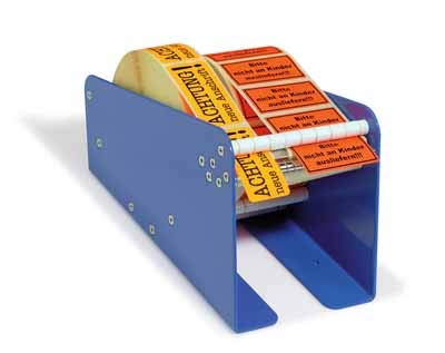 Etikettenspender LxBxHmm Nutzbreite max.112,5mm max.D.170mm TRANSPAK