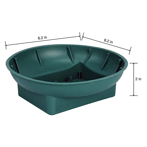 FloraCraft Plastic Design Bowl 2 Inch x 6.2 Inch Green
