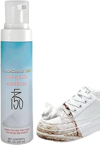 TFixol Espuma limpiadora de tenis - Blanqueador de zapatos para tenis, limpiador de tenis para goma, lona, piel, removedor de manchas y elimina la suciedad, la suciedad y el transparente, 100 ml