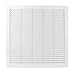VONLIS® - Griglia di ventilazione, griglia di scarico dell’aria, griglia lamellare, in plastica, rettangolare, 350 x 350 mm, colore bianco