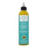 Octonuts Cold Pressed Walnut Oil, 8 ounce, Made with California Walnuts, Plant-based, Keto, Paleo Friendly, Vegan, Gluten Free (Walnut, 1- Pack)