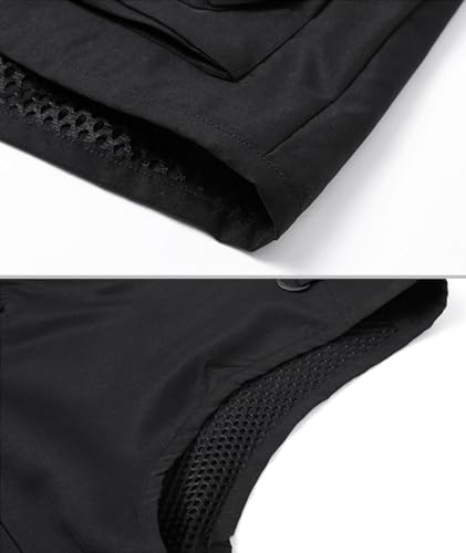 Custom Men's Fishing Vest Casual Travel Outdoor Work Photo Vest Jacket with Multi Pockets Add Your Logo Text4