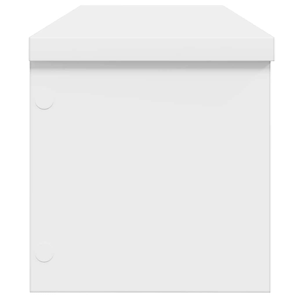 Küchenregal Stapelbar Weiß Holzwerkstoff 60x15x16 cm platzsparend Organizer Ablage Küchenutensilienhalter Ablagefach für Besteck Kochlöffel und Pfannenwender