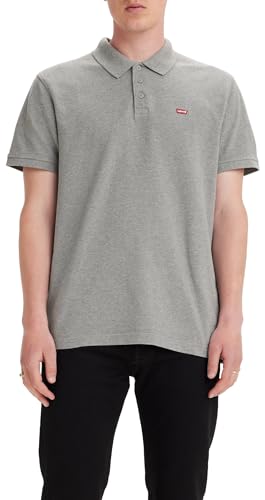 Levi's Housemark Polo Camiseta, Medium Grey Heather, L Hombre
