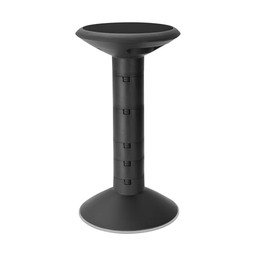 Image of Storex Wiggle Stool, 12 to 24-inch, Black