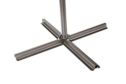 Hepoe 10Ft Offset Patio Umbrella Outdoor Cantilever Patio Market Hanging Umbrellas With Crank And Cross Base For Patios Outside Backyard Lawn Garden (10 Ft, Beige-New) #TOP4