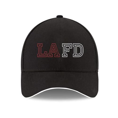 Adult's Fashion Digital Printed Baseball Hat,LAFD Los Angeles Fire Department Baseball Caps Gifts for Dad Beach Cap Black