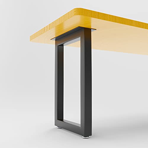 Luffioner Metal Table Legs 28 Inch,Table Legs Replacement Heavy Duty Square Tube Desk Legs Furniture Legs For Coffee Table, Dining Table, #TOP16