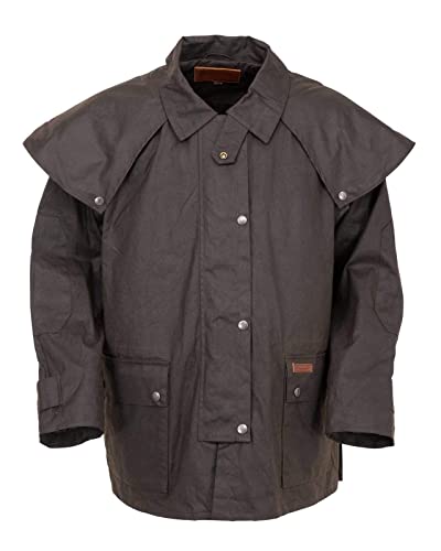 Image of Outback Trading Company Unisex 5008 Bush Ranger Waterproof Breathable Long Sleeve Oilskin Cotton Western Duster Jacket