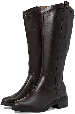 LifeStride Womens Bridgett Knee High Riding Boot Chocolate Faux Leather 7.5 W | Image 3