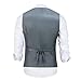 Bakerbear Men's Formal Vest - Light Gray Dress Suit Waistcoat Tuxedo Vest - Slim Fit - Business Wedding Outfit - Size XL