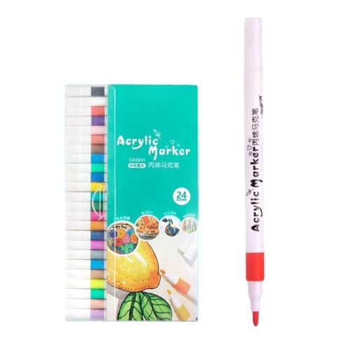 yztju Kit de rotuladores de pintura - Juego de tinta acrílica de secado rápido, varios tonos claros para manualidades | Suministro de arte para dibujo de rocas, diseño de superficies de vidrio