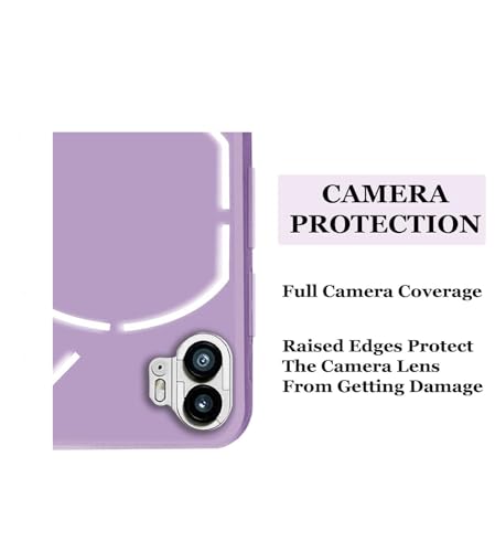 Image of A rtistque Back Cover Case for Nothing Phone 1 with Camera Protection | Shockproof TPU | Stylish Protective Design | Slim Fit | Ultra Matte | Nothing Phone 1 Back Cover - Purple