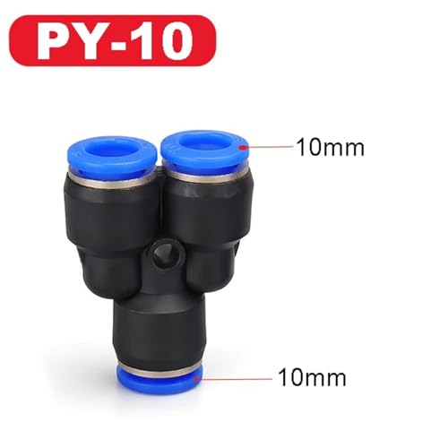 Conector neumático de plástico for aire y agua en formato PY-10 de 10 mm 2