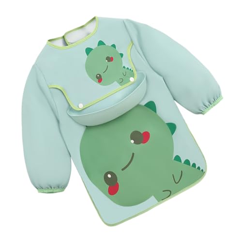 TIDTALEO Babero para Niña con Mangas Diseño Adorable para Pintar y Comer Práctico Babero Infantil para Niñas Fácil de Limpiar y Resistente para Actividades Recreativas y Comidas