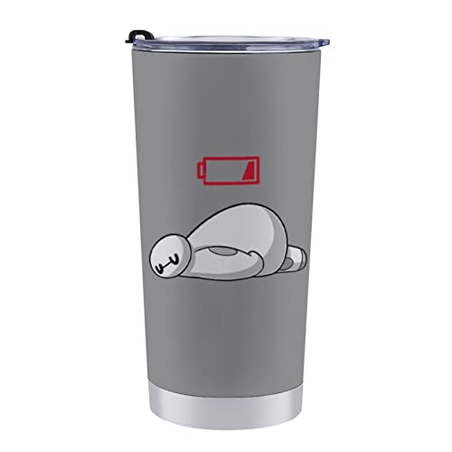 車用 タンブラー ベイマックス 水筒 車用コップ ステンレス製 保温保冷 真空断熱 二重構造 ダイレクトタイプ かわいい おしゃれ 車中泊 カー用品 穴ある蓋付き 600ml 大容量